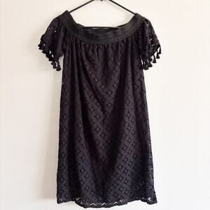 NWT Charming Charlie Sz XS Black Lace Dress Wednesday Addams Costume